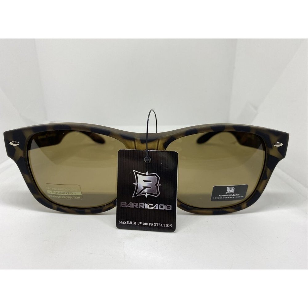 Barricade CoverOver Sunwear Polarized Lens Fits Over Most Glasses Brown Tortoise